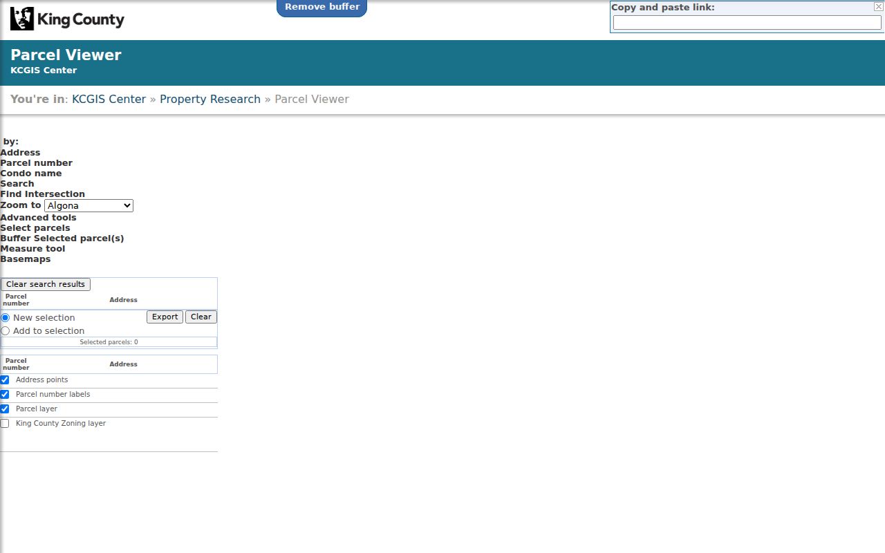 Covington people lookup with the King County Parcel Viewer