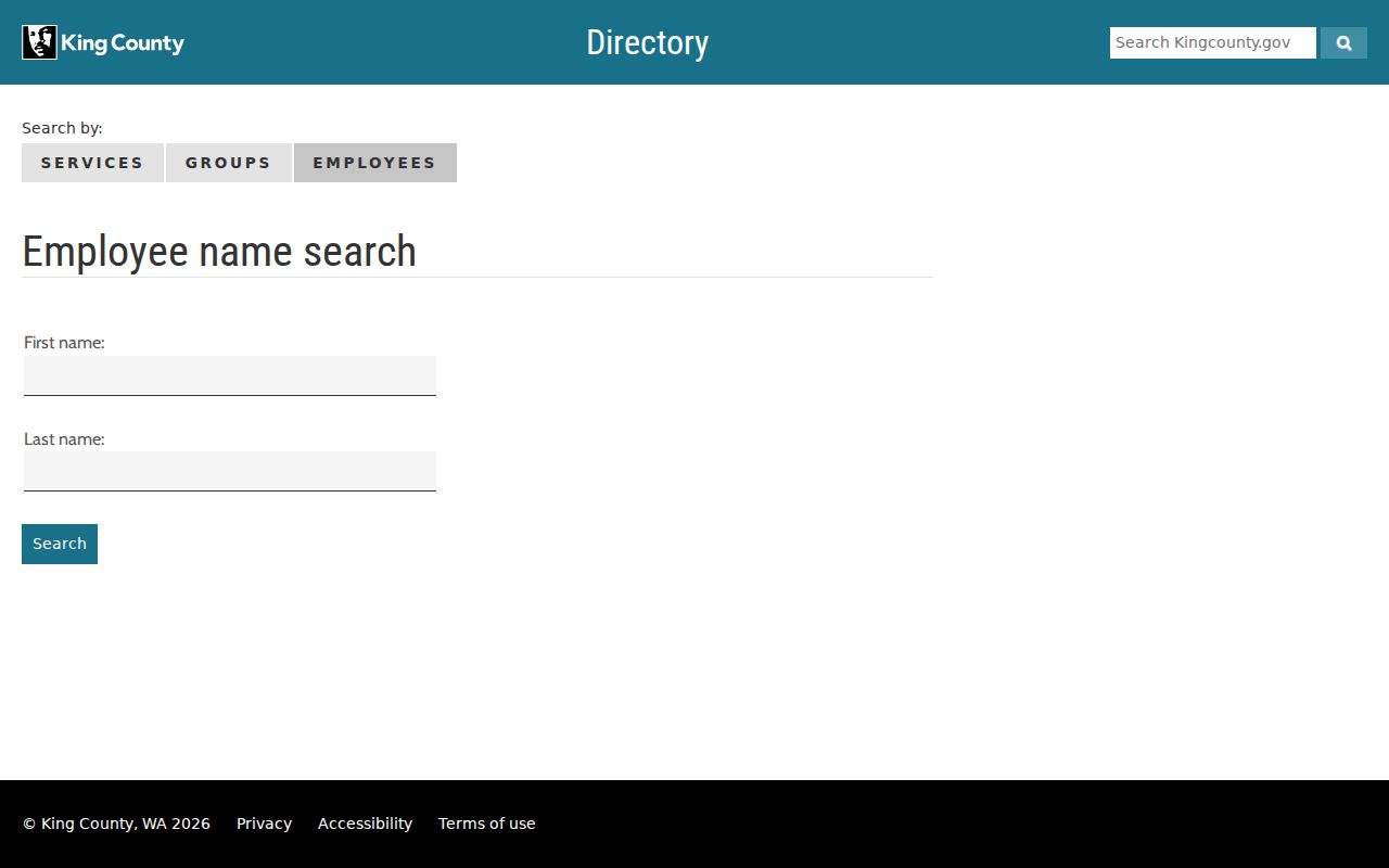 Covington people directories King County employee search